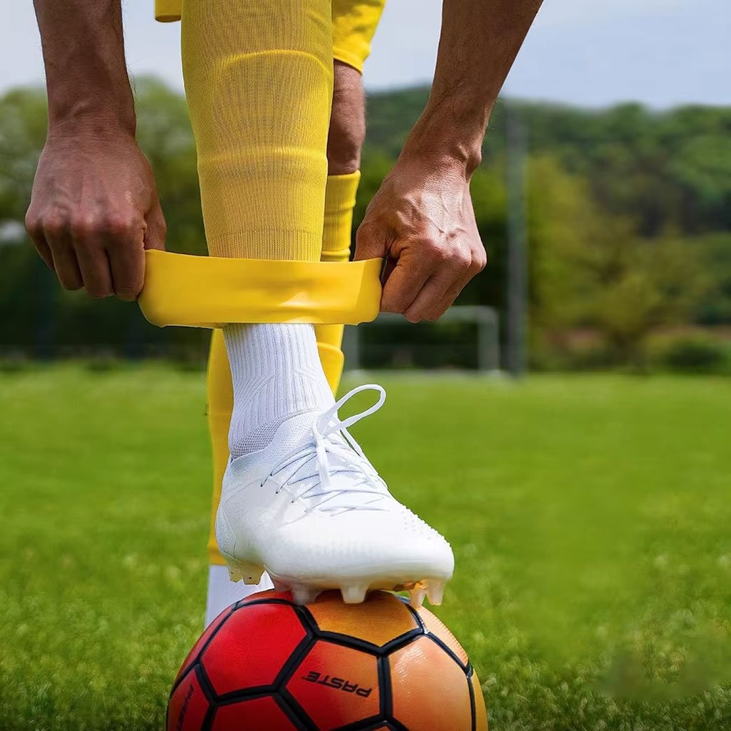 Bandes de maintien pour jambières de football en silicone – Stabilité et confort sur le terrain