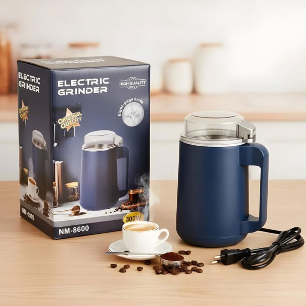 Moulin à Café & Grains Électrique INOX 300W – Broyeur Multifonction