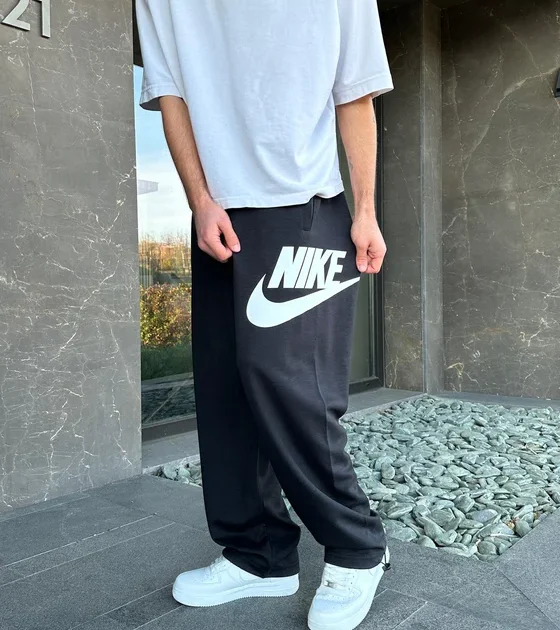 Pantalon Jogger Large Unisexe – Style Street Premium Noir / Gris