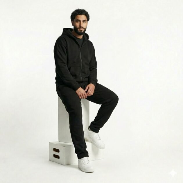 Ensemble 2 Pièces Veste + Pantalon Baggy Premium Unisex Noir