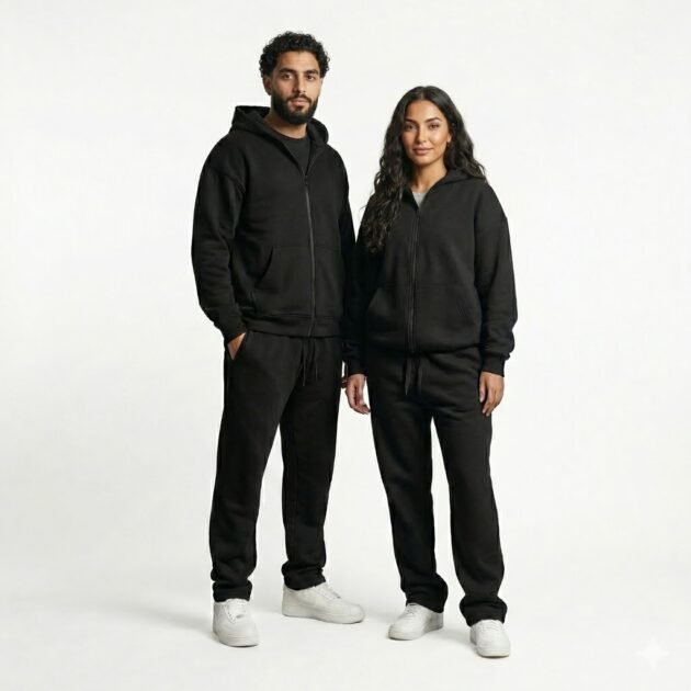 Ensemble 2 Pièces Veste + Pantalon Baggy Premium Unisex Noir