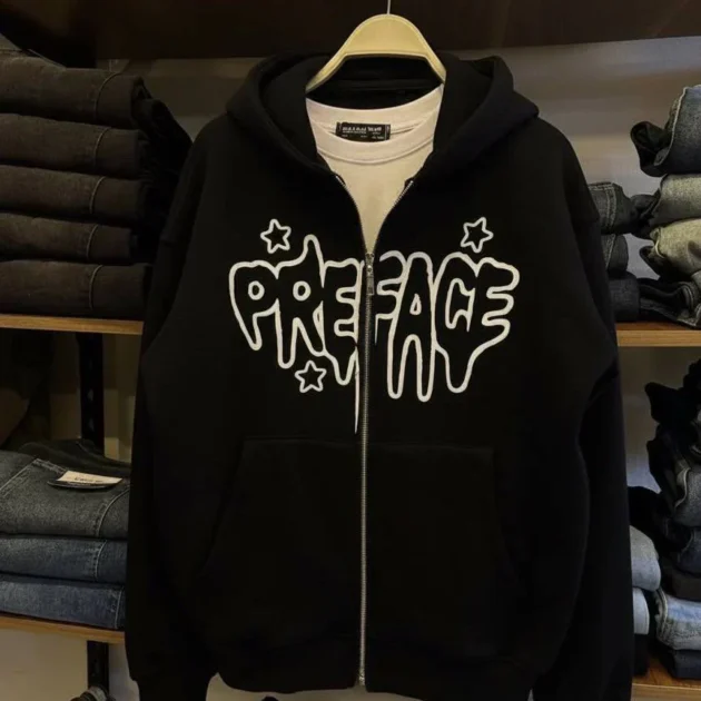 Preface Star ZipUp – Hoodie Zippé Étoile Streetwear Premium