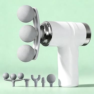 Pistolet de massage pour soulager la douleur 6 vitesses 4 têtes LM-810T – Relaxation profonde et récupération