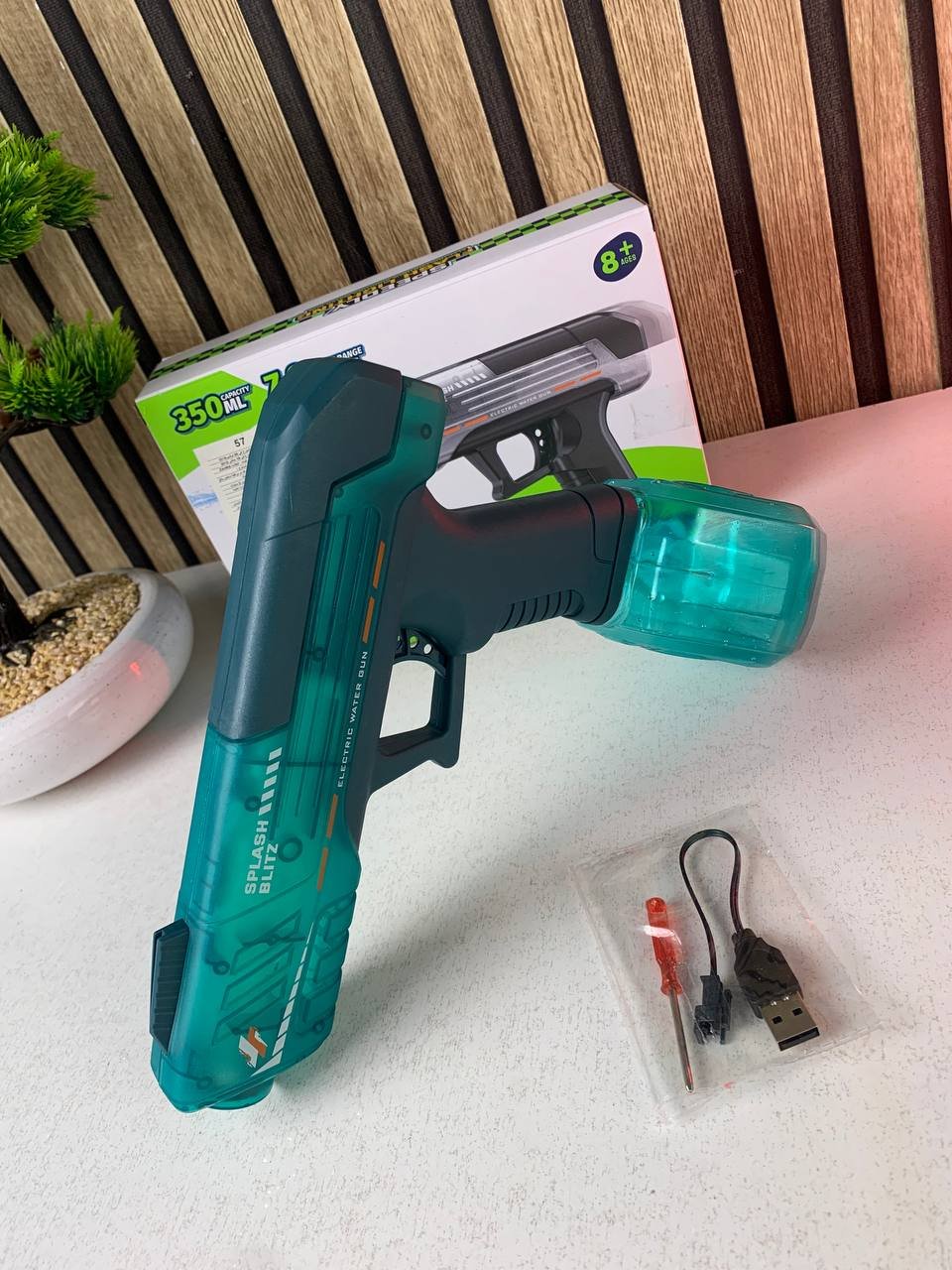 Pistolet à Eau Électrique 350 ML avec Effets Lumineux V2 - الصورة 6