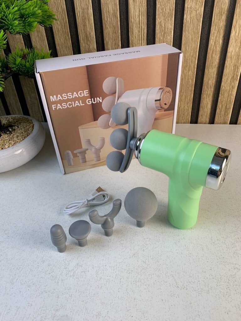 Pistolet de massage pour soulager la douleur 6 vitesses 4 têtes LM-810T – Relaxation profonde et récupération