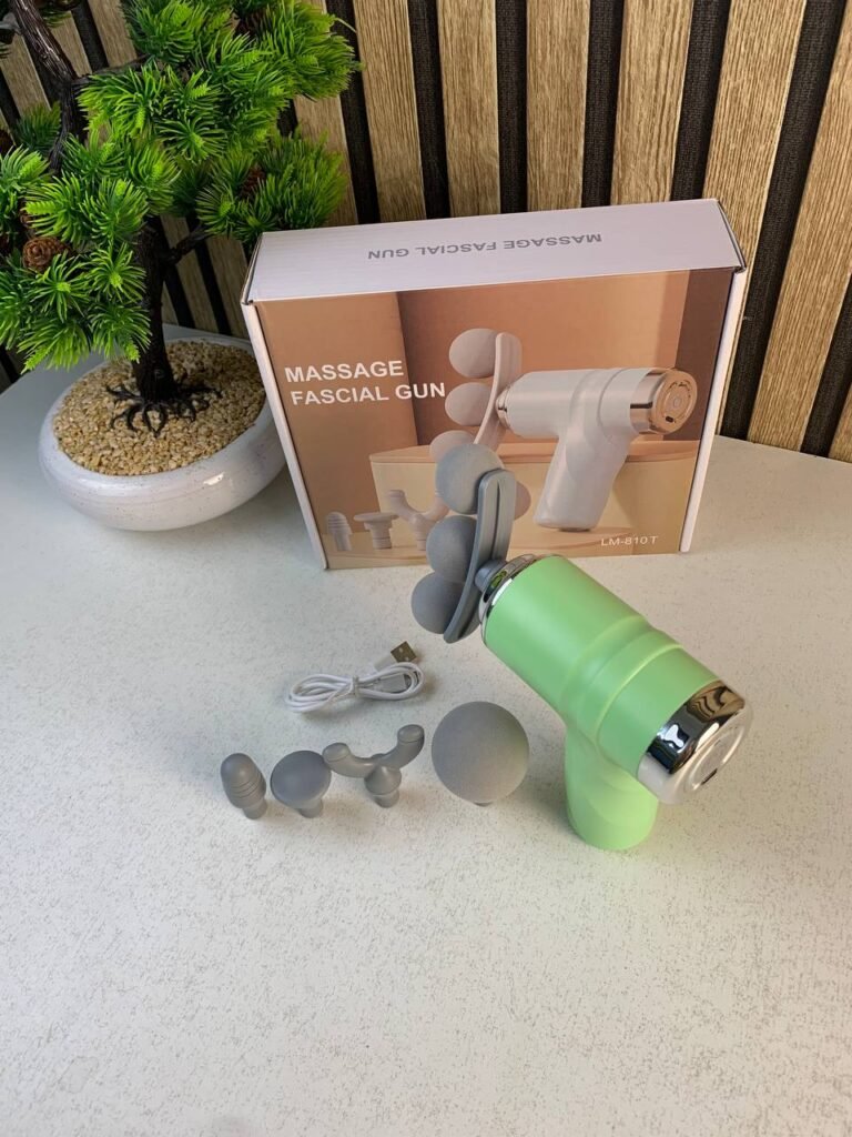Pistolet de massage pour soulager la douleur 6 vitesses 4 têtes LM-810T – Relaxation profonde et récupération