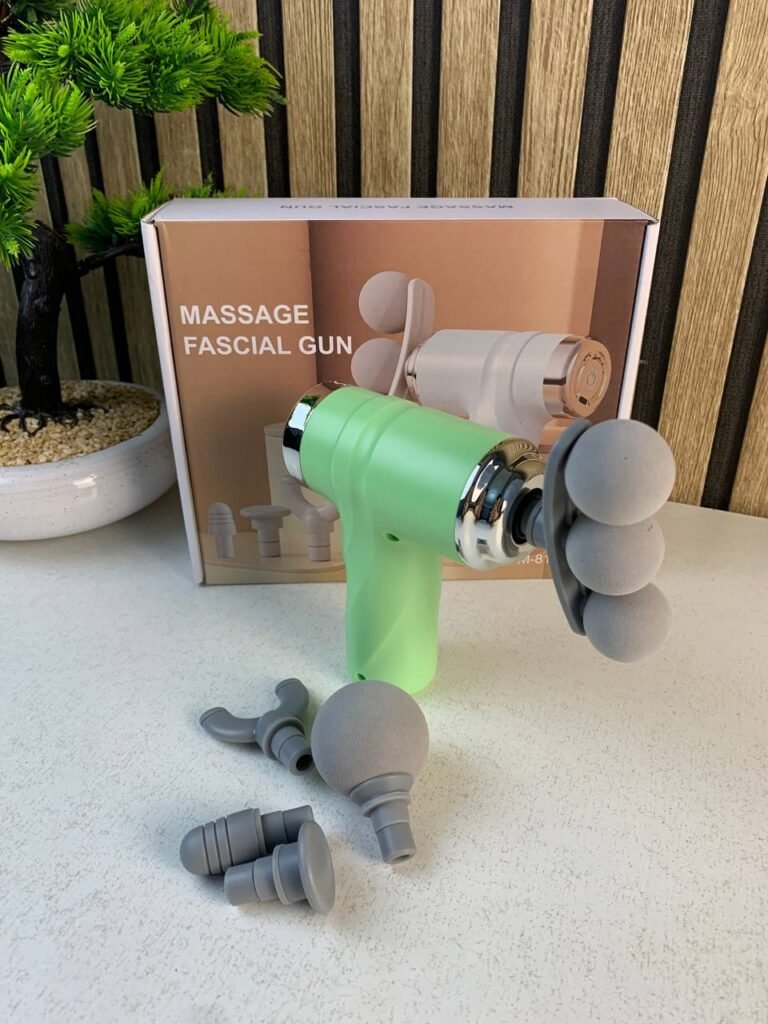 Pistolet de massage pour soulager la douleur 6 vitesses 4 têtes LM-810T – Relaxation profonde et récupération