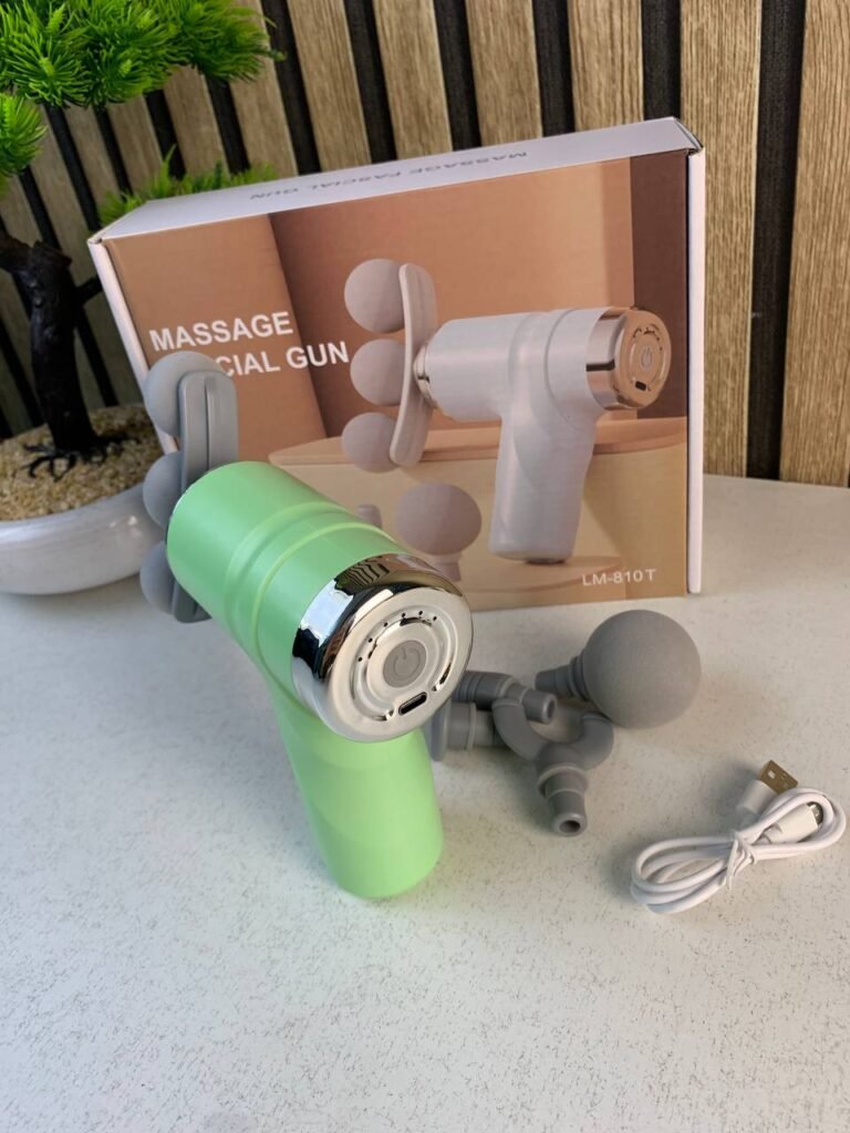 Pistolet de massage pour soulager la douleur 6 vitesses 4 têtes LM-810T – Relaxation profonde et récupération