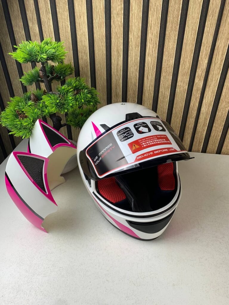 Casque de moto pour femme et fille avec oreilles de chat – Style Unique & Sécurité Certifiée