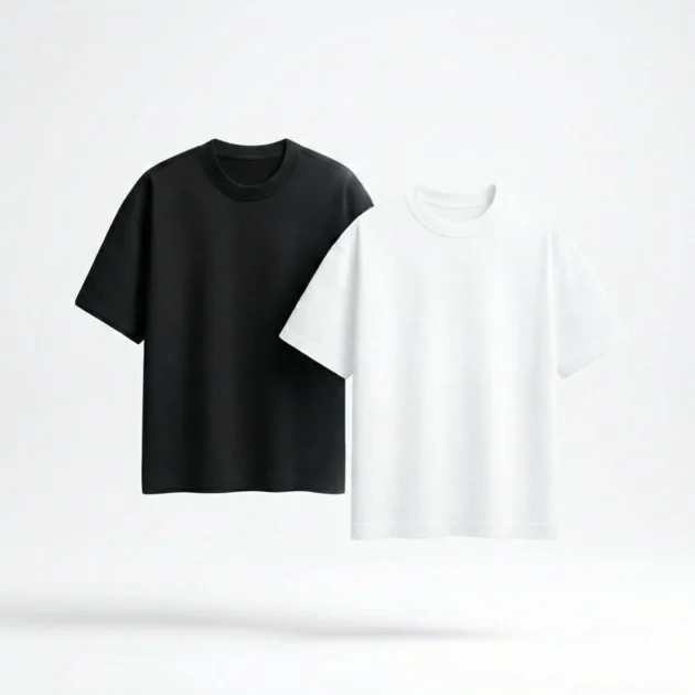 T-Shirt Noir & Blanc – Style Minimaliste Streetwear