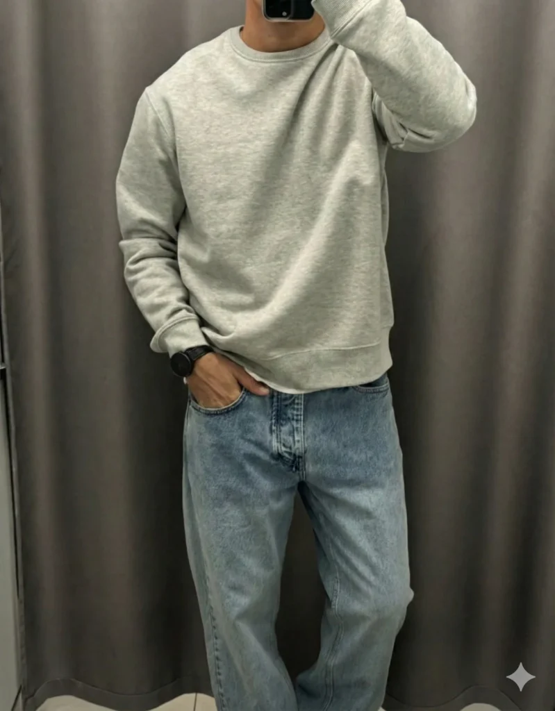 Sweatshirt Oversize Noir / Blanc – Style Urbain Confort & Tendance