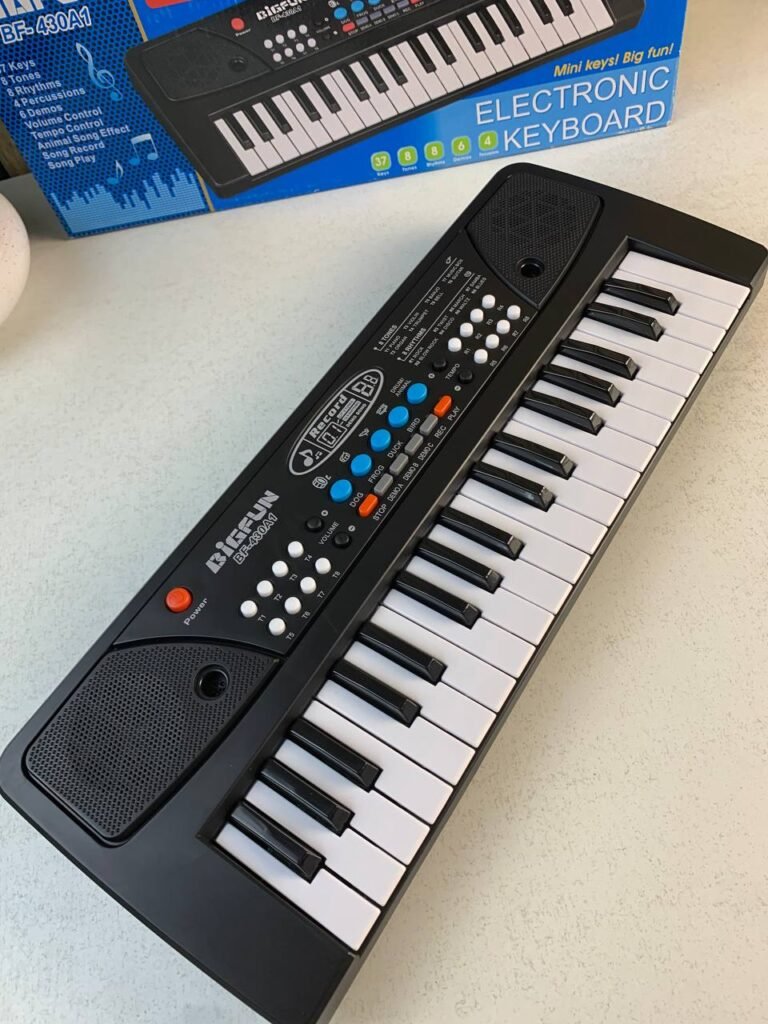 Piano éducatif à clavier électronique pour enfants, avec microphone et 37 touches
