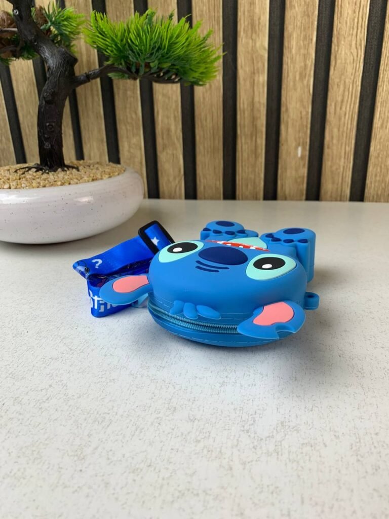 Porte-monnaie mignon à motif dessin animé Stitch pour enfants – Accessoire Fun & Pratique du Quotidien