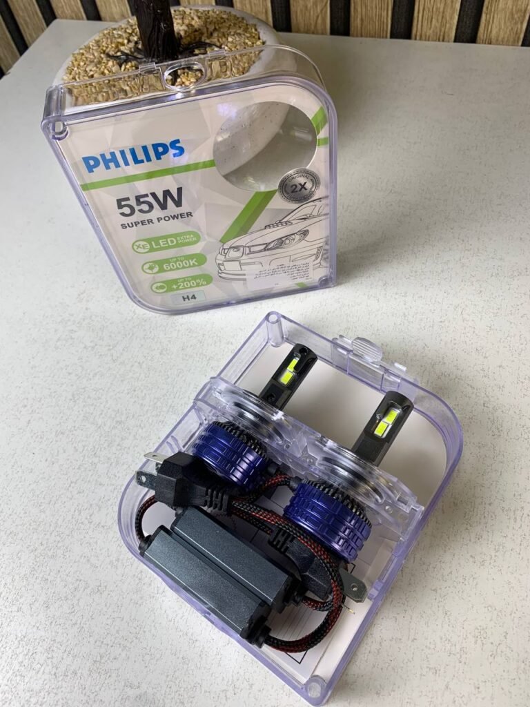 Kit Lampe de phare LED H4 Philips 6000K-16000LM Ultra Puissant – Une visibilité maximale pour conduire en toute sécurité