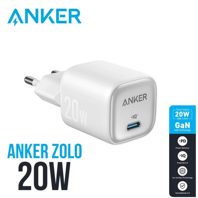 Chargeur Anker Zolo Original 20W USB-C – Fast Charging