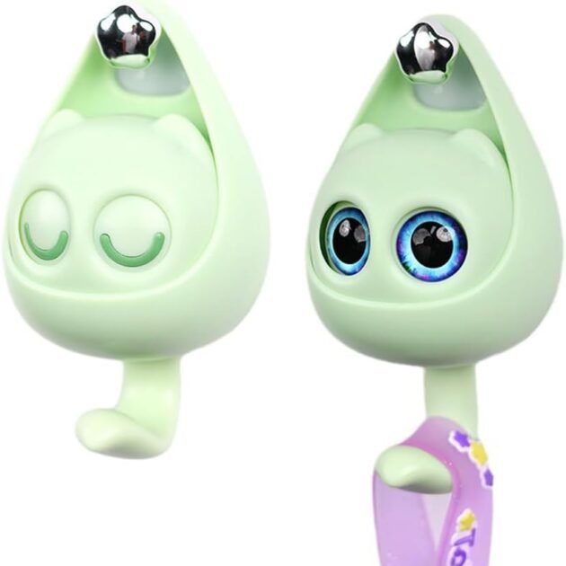 Crochets murales adhésifs en ABS design mignons et créatifs 2Pcs – Des crochets adorables pour organiser votre espace avec style