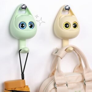 Crochets murales adhésifs en ABS design mignons et créatifs 2Pcs – Des crochets adorables pour organiser votre espace avec style