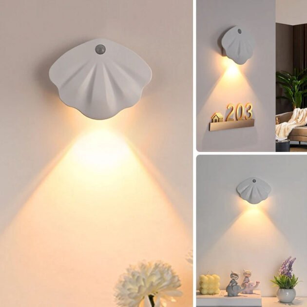 Applique murale rechargeable USB avec détecteur de mouvement 1Pcs – Lumière intelligente et pratique pour vos espaces sombres