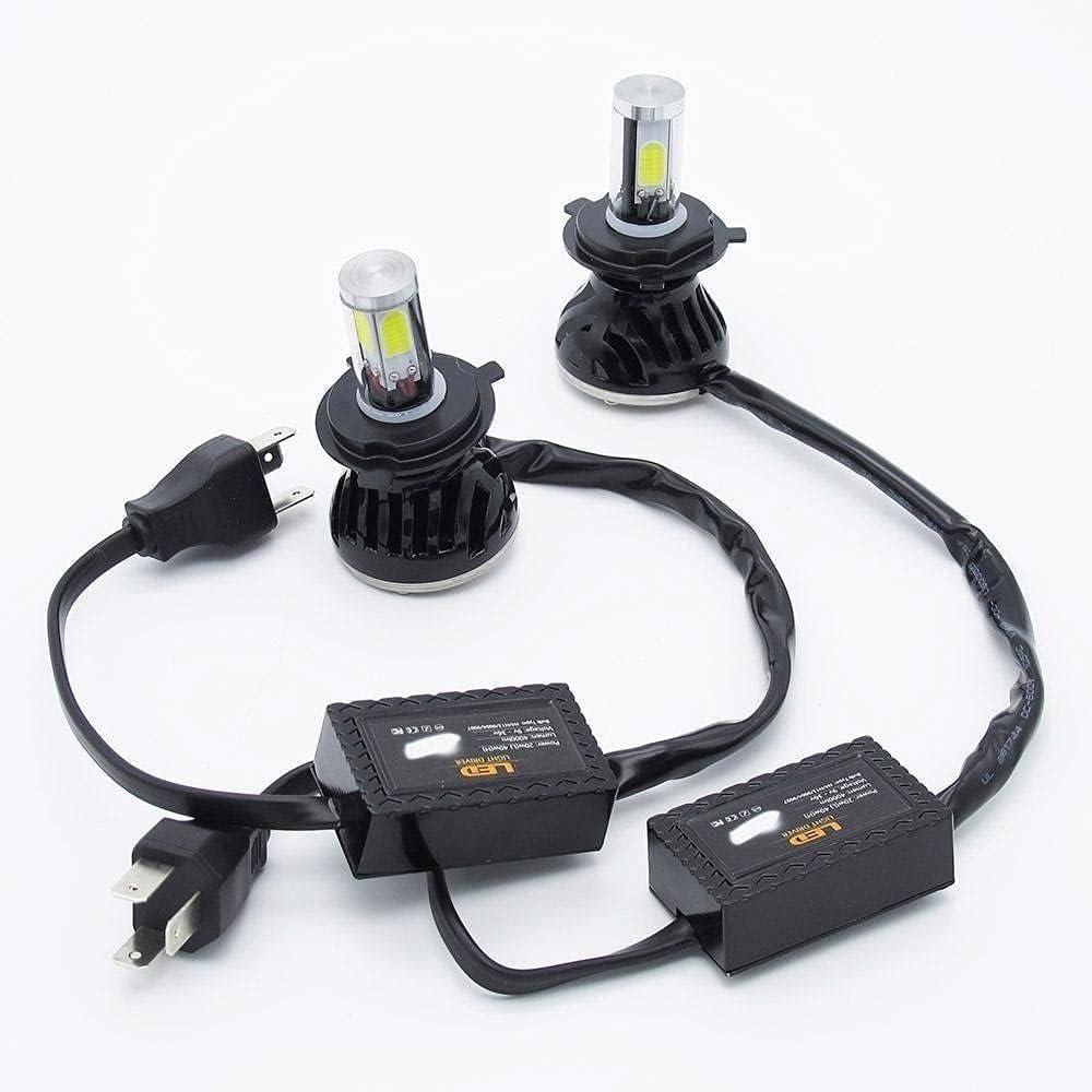 Kit Lampe de phare H4 LED 4 Directions 4000LM – Éclairage Puissant 360° Haute Performance