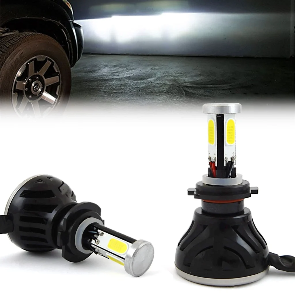 Kit Lampe de phare H4 LED 4 Directions 4000LM – Éclairage Puissant 360° Haute Performance