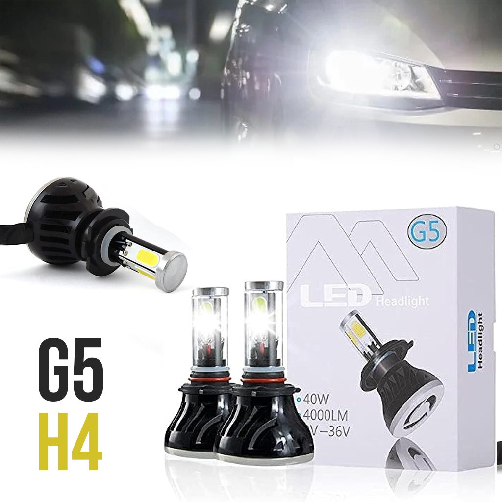 Kit Lampe de phare H4 LED 4 Directions 4000LM – Éclairage Puissant 360° Haute Performance