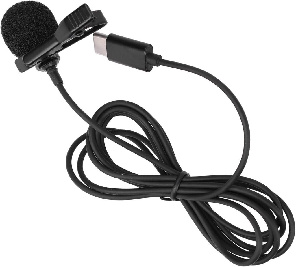 Microphone cravate professionnel USB-C de 2 m à condensateur sphérique – Son Clair & Performance Pro