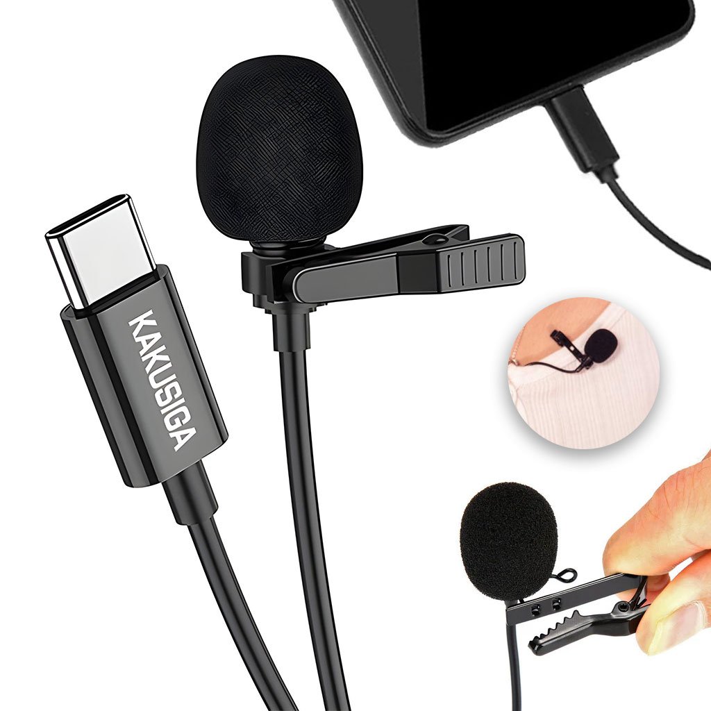 Microphone cravate professionnel USB-C de 2 m à condensateur sphérique – Son Clair & Performance Pro