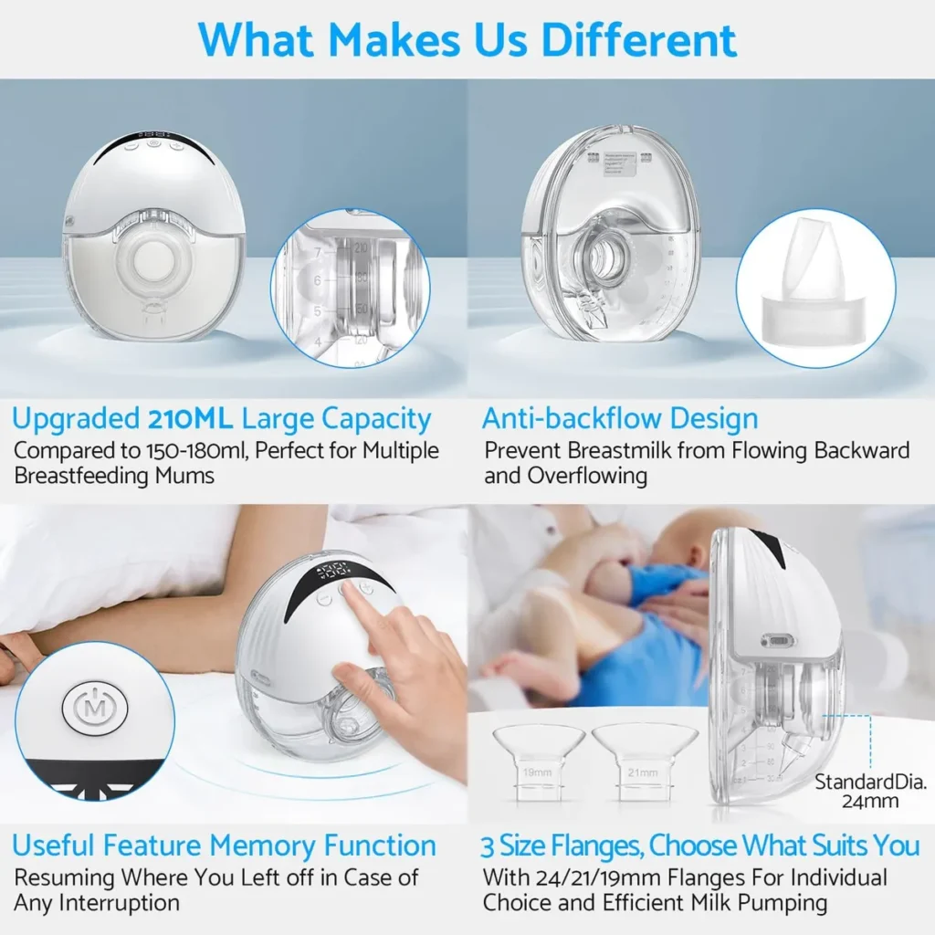 Double Tire Lait Électrique Mains Libres MY-375 4 Modes 12 Niveaux – Liberté & Confort Personnalisé