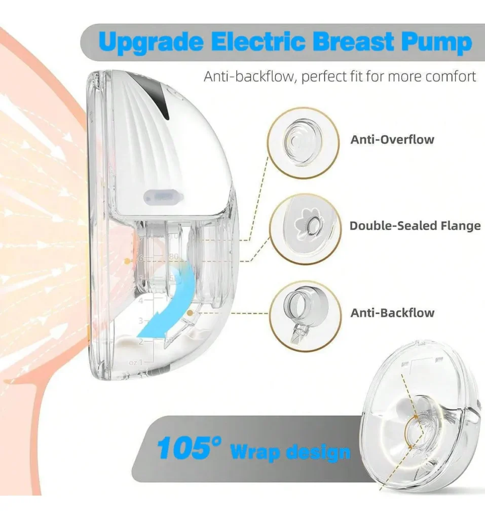 Double Tire Lait Électrique Mains Libres MY-375 4 Modes 12 Niveaux – Liberté & Confort Personnalisé