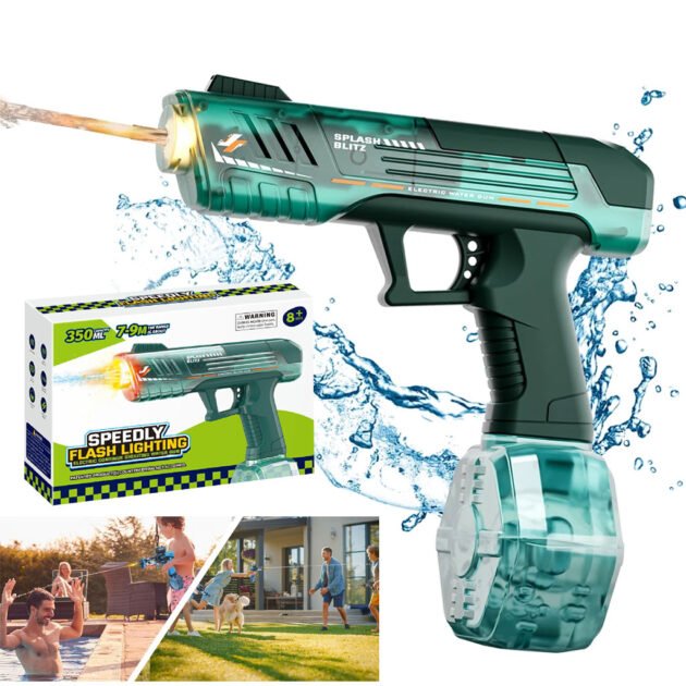 Pistolet à Eau Électrique 350 ML avec Effets Lumineux V2