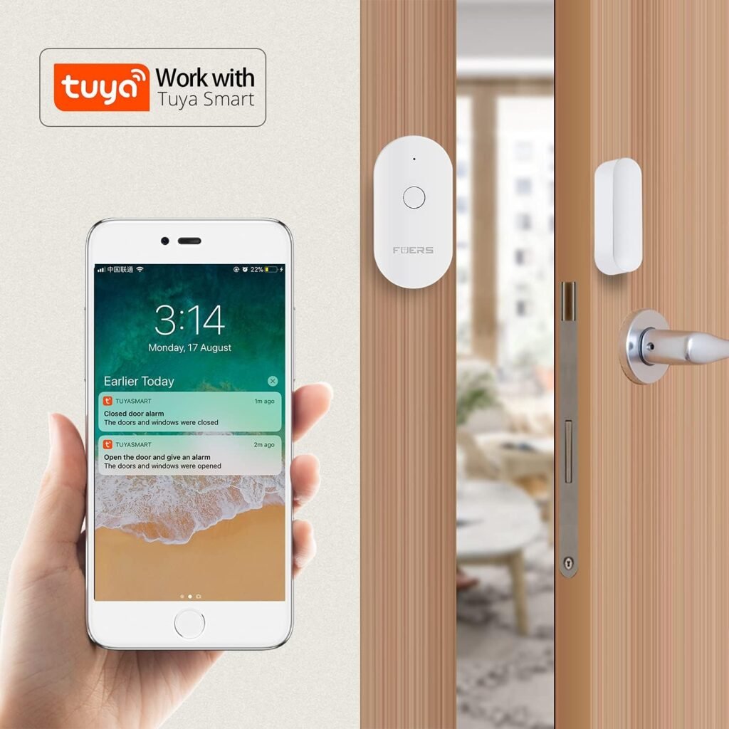 Détecteur de Porte & Fenêtre WiFi – Capteur Magnétique Intelligent