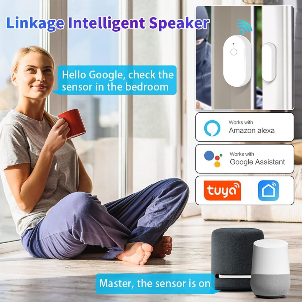 Détecteur de Porte & Fenêtre WiFi – Capteur Magnétique Intelligent