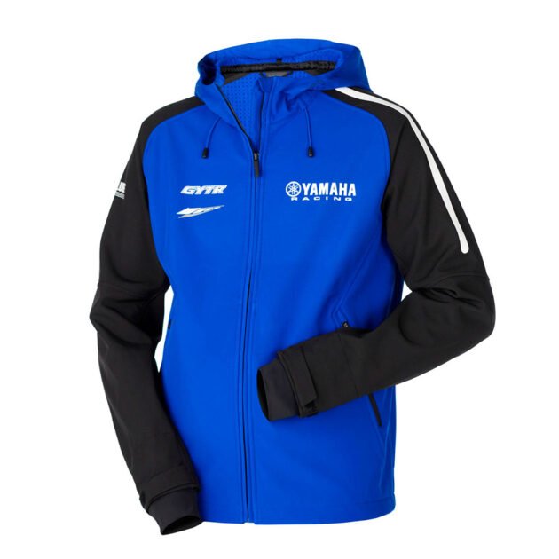 Veste Yamaha Racing Softshell Edition Black à Capuche Unisexe – Style Motorsport & Protection Totale