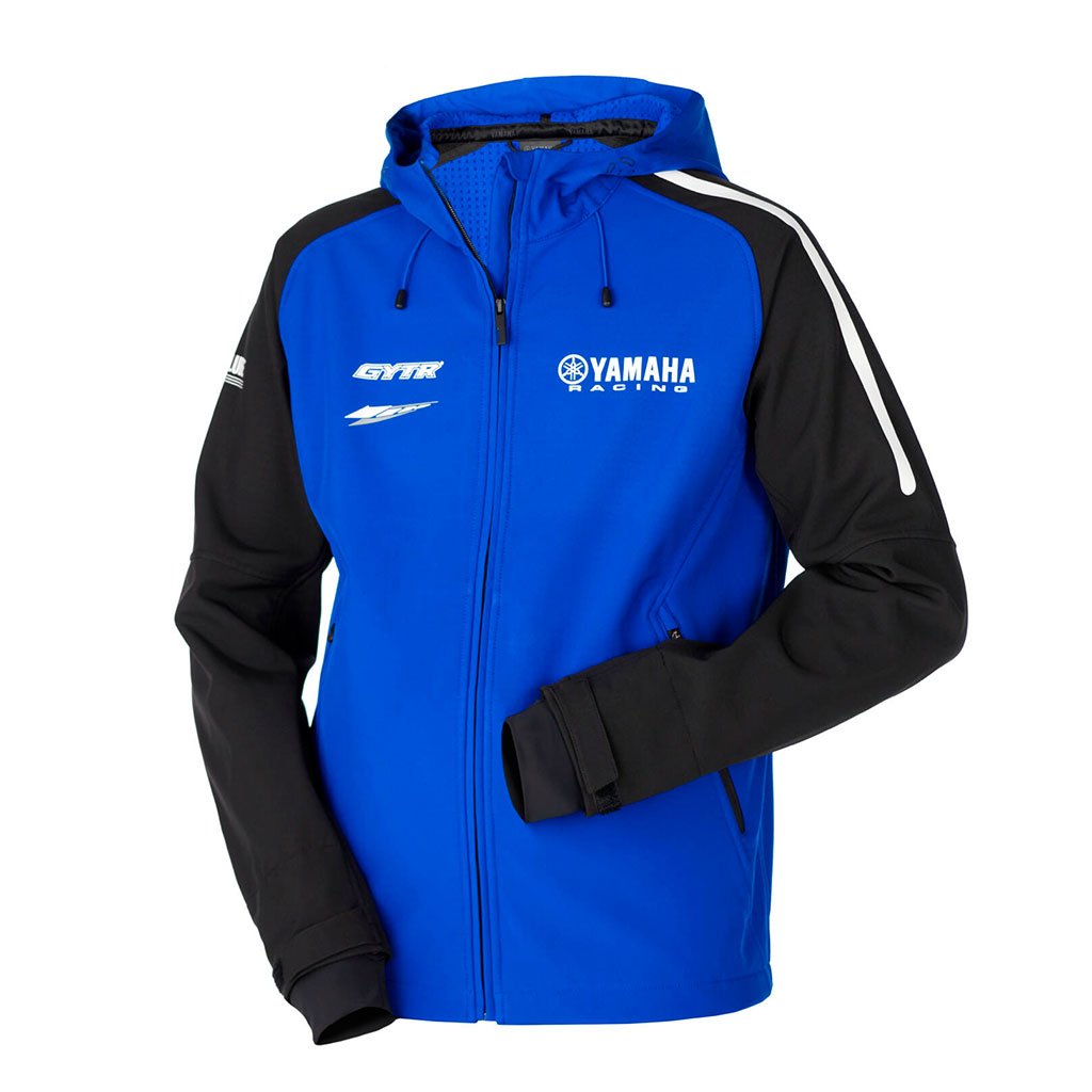 Veste Yamaha Racing Softshell Edition Black à Capuche Unisexe – Style Motorsport & Protection Totale