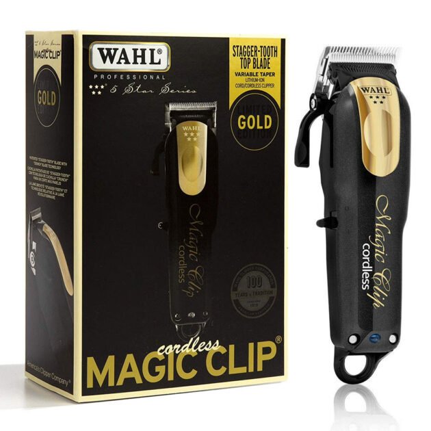 Wahl 5-Star Magic Clip Sans Fil Noir & Doré – Tondeuse Professionnelle