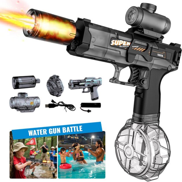 Pistolet à Eau Électrique 320ML avec Effets Lumineux LED