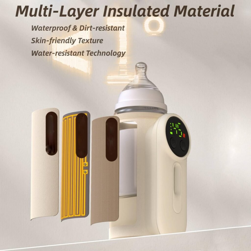 Chauffe-biberon électrique Rechargeable USB Affichage de la température – Chauffage Intelligent & Portable pour Bébé