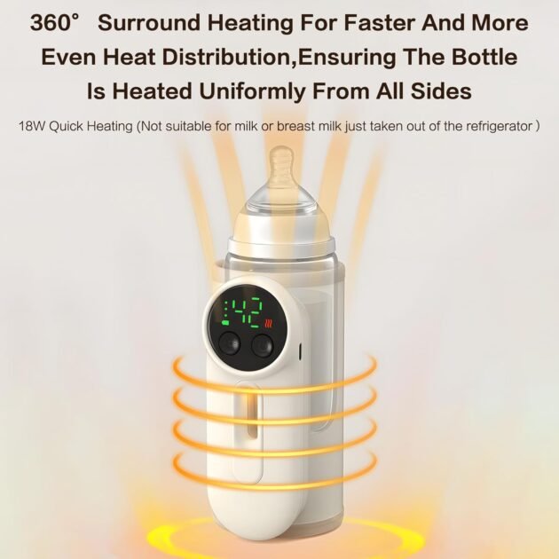 Chauffe-biberon électrique Rechargeable USB Affichage de la température – Chauffage Intelligent & Portable pour Bébé