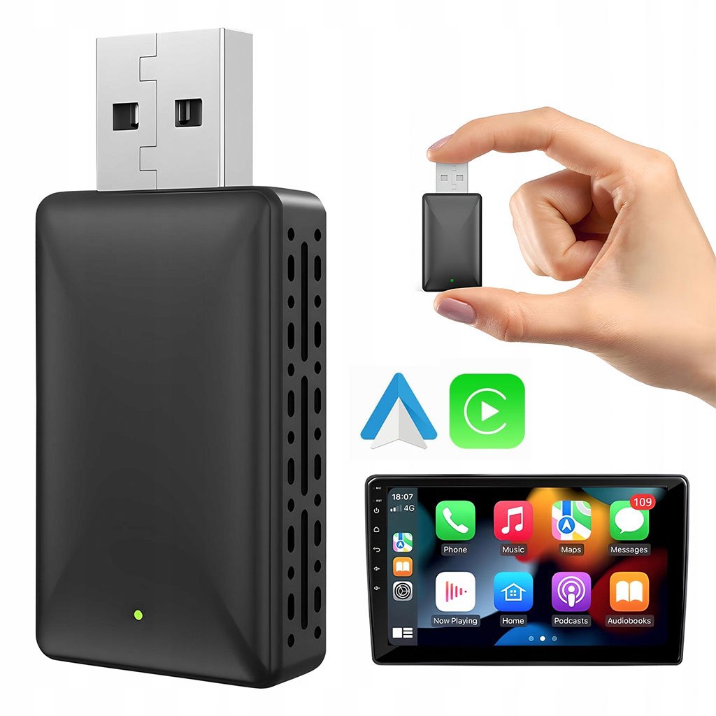 Adaptateur sans fil Android pour voiture Carplay et Android Auto – Connexion Instantanée & Liberté Totale