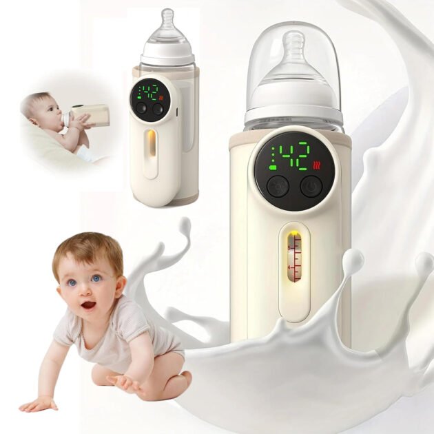 Chauffe-biberon électrique Rechargeable USB Affichage de la température – Chauffage Intelligent & Portable pour Bébé
