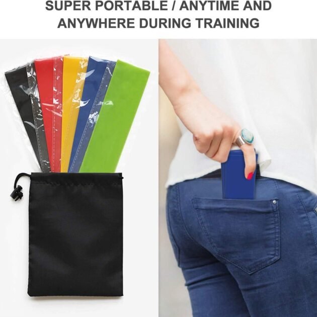 Ensemble de bandes de résistance Elastiques 5Pcs pour exercices de sport – Entraînement Complet & Progressif