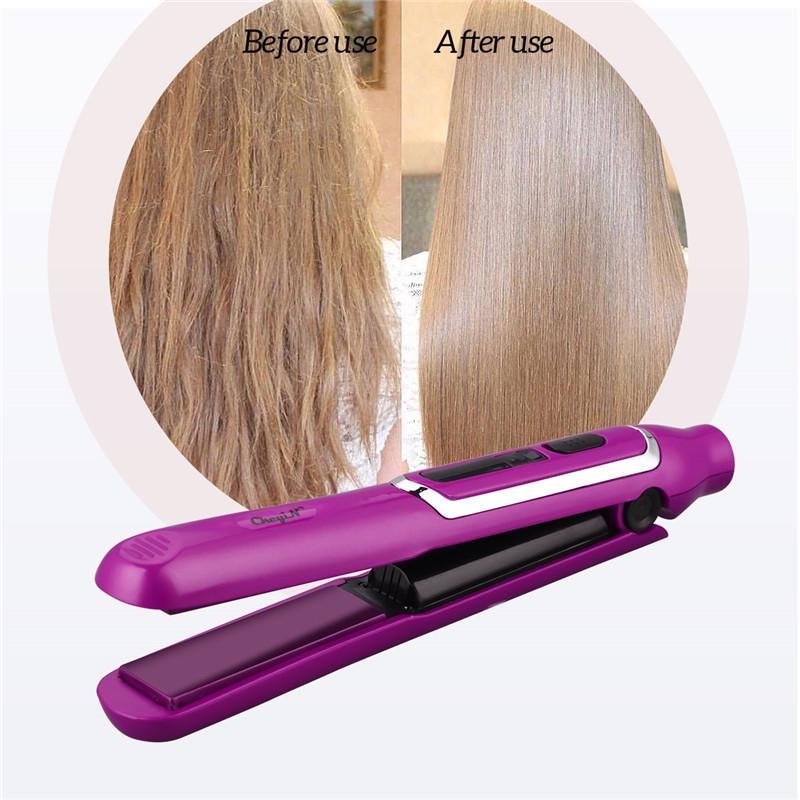 Mini Lisseur à cheveux rechargeable USB avec Base de Chargement – Coiffure Sans Fil & Résultat Parfait