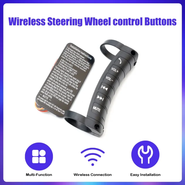 Kit d'installation de boutons de commande au volant pour voitures – Contrôle Facile & Conduite Sécurisée