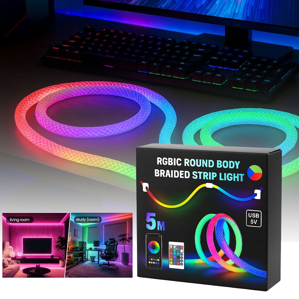 Bande LED RGB tube 360° numérique 5m 16mm USB 5V App Control – Ambiance Néon Intelligente & Personnalisée