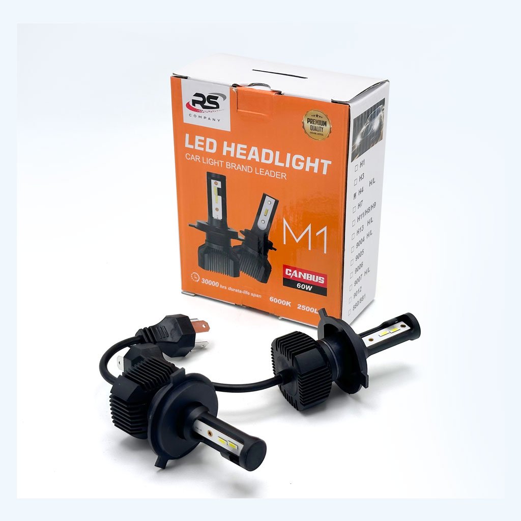 Kit Lampe Phare Canbus M1 H4 LED 6000K 60W – Éclairage Auto Haute Performance
