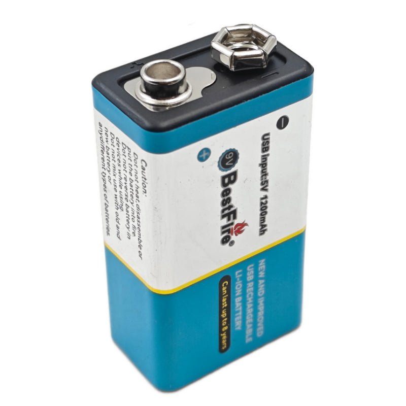 Pile Rechargeable USB Type-C 9V 1200mWh – Batterie Lithium Rechargeable