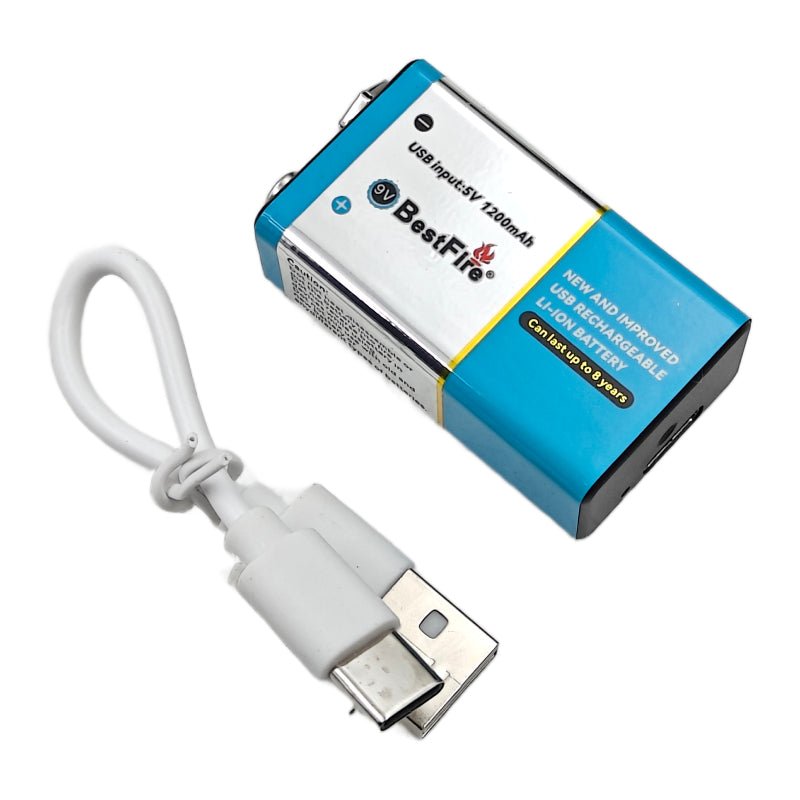Pile Rechargeable USB Type-C 9V 1200mWh – Batterie Lithium Rechargeable