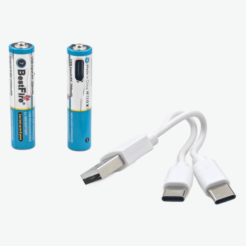 Pile Rechargeable USB Type-C AAA 700mWh – Batterie Lithium BestFire