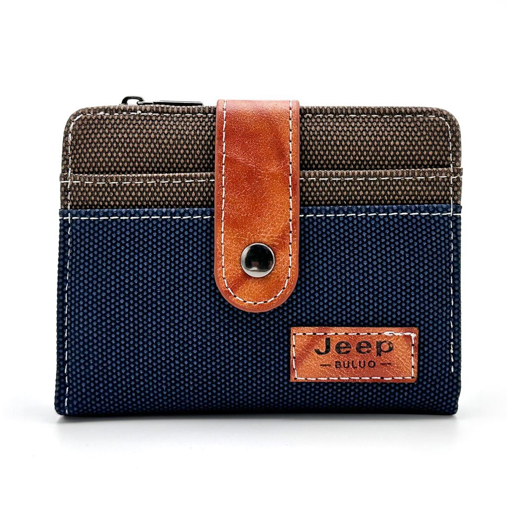 Portefeuille Jeep Homme (Tissu & Cuir) – Élégance Robuste pour un Usage Quotidien
