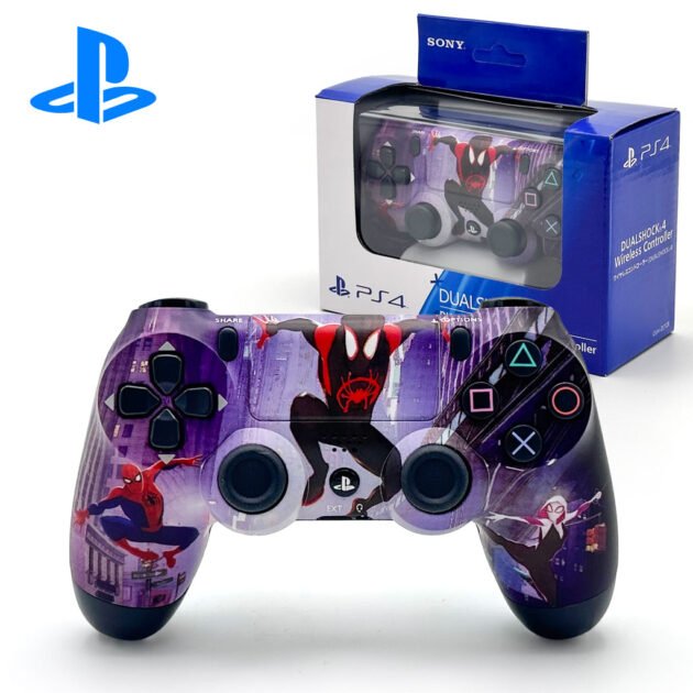 Manette sans fil PS4 style DualShock – Édition Spider